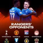 Rangers face Man Utd & Spurs as Hearts meet Copenhagen