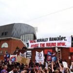 Palace fans protest over Conference League demotion